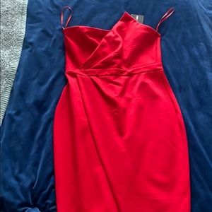 Fashion Nova- Strapless Red dress